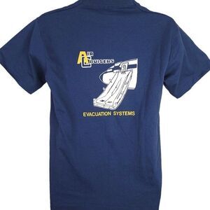 Air Cruisers Evacuation Slide T Shirt Vintage 90s Airline Plane Safety Medium